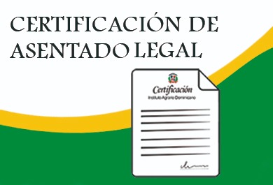 Certificación de Asentado Legal