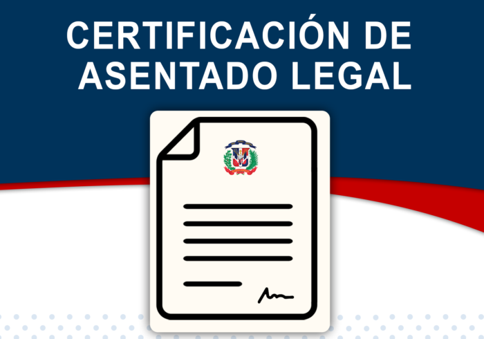 Certificación de Asentado Legal